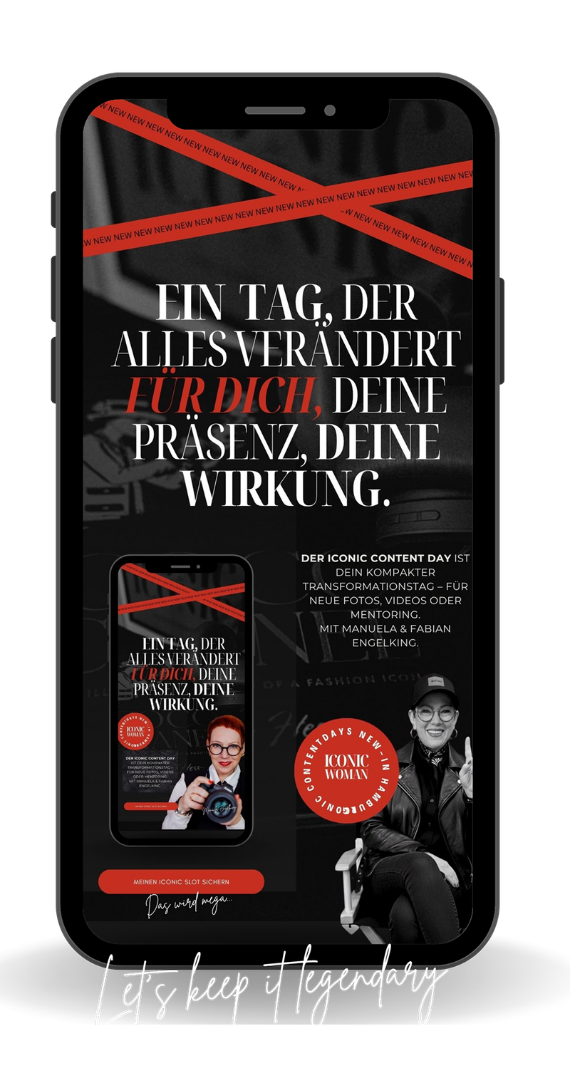 Smartphone Mockup der ICONIC Content Day Assets